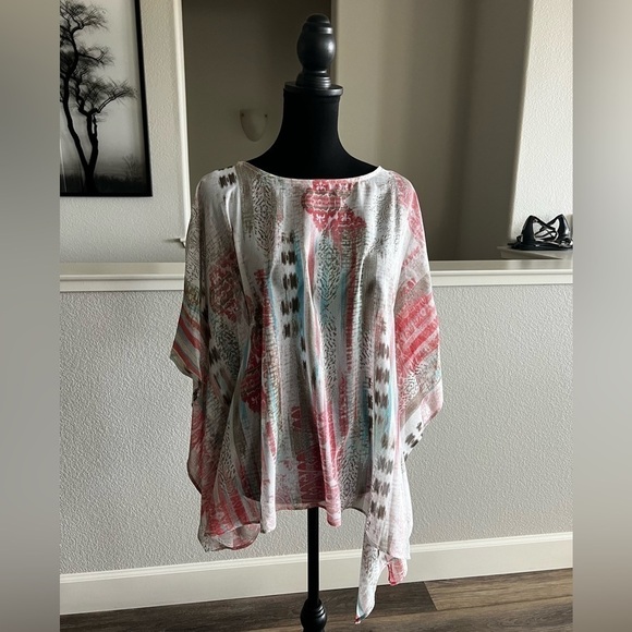 Chico’s ASYMMETRICAL PONCHO BLOUSE - SMALL/MEDIUM - Picture 1 of 7
